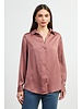 RHINESTONE BUTTON DOWN BLOUSE Mauve