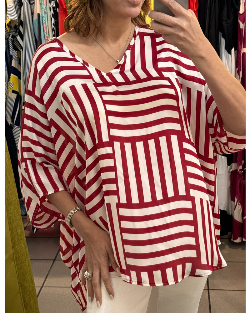 Crimson Stripes Tunic