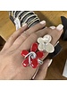 2 flower ceramic ring