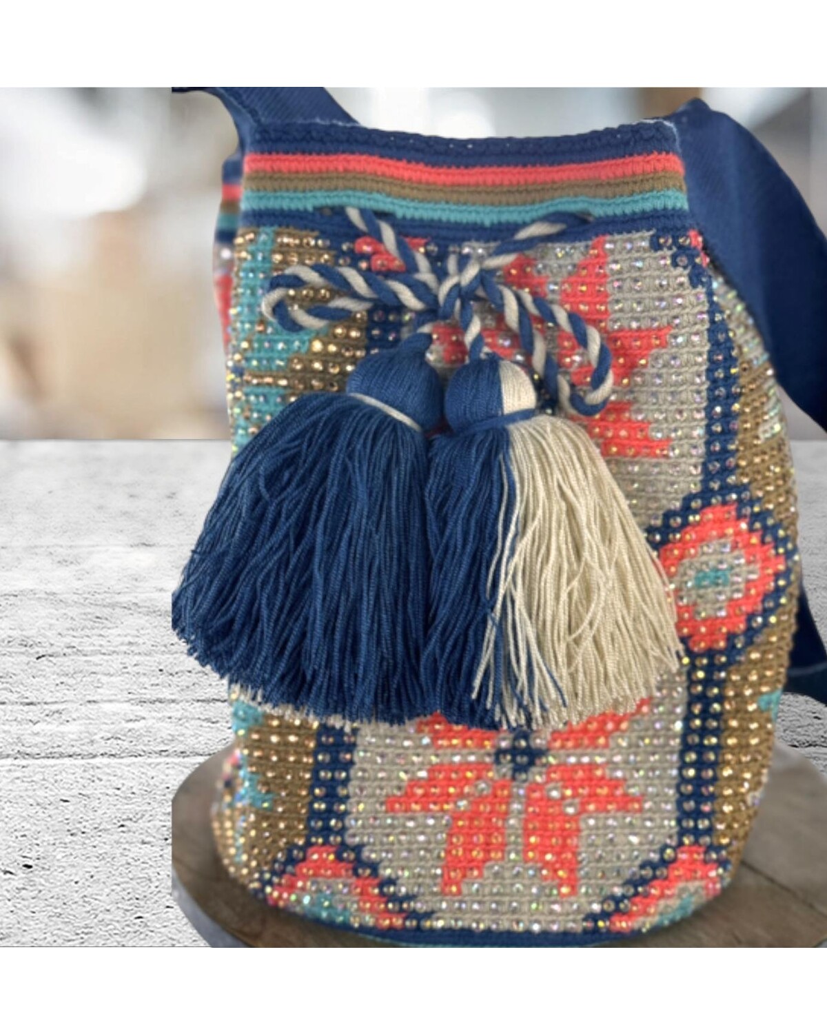 Wayuu bags with crystals sale