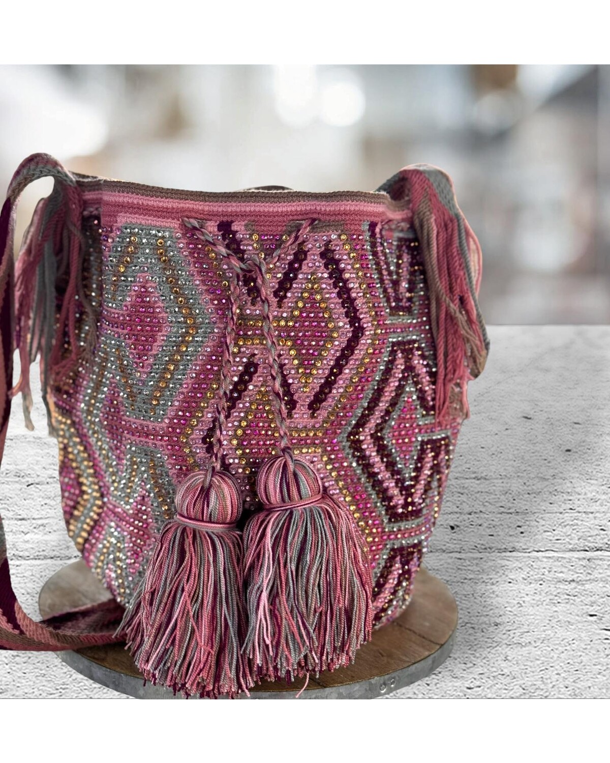 Mochila Wayuu Big Purple/pink