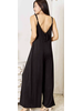 Soft Rayon Spaghetti Strap Tied Wide Leg Jumpsuit