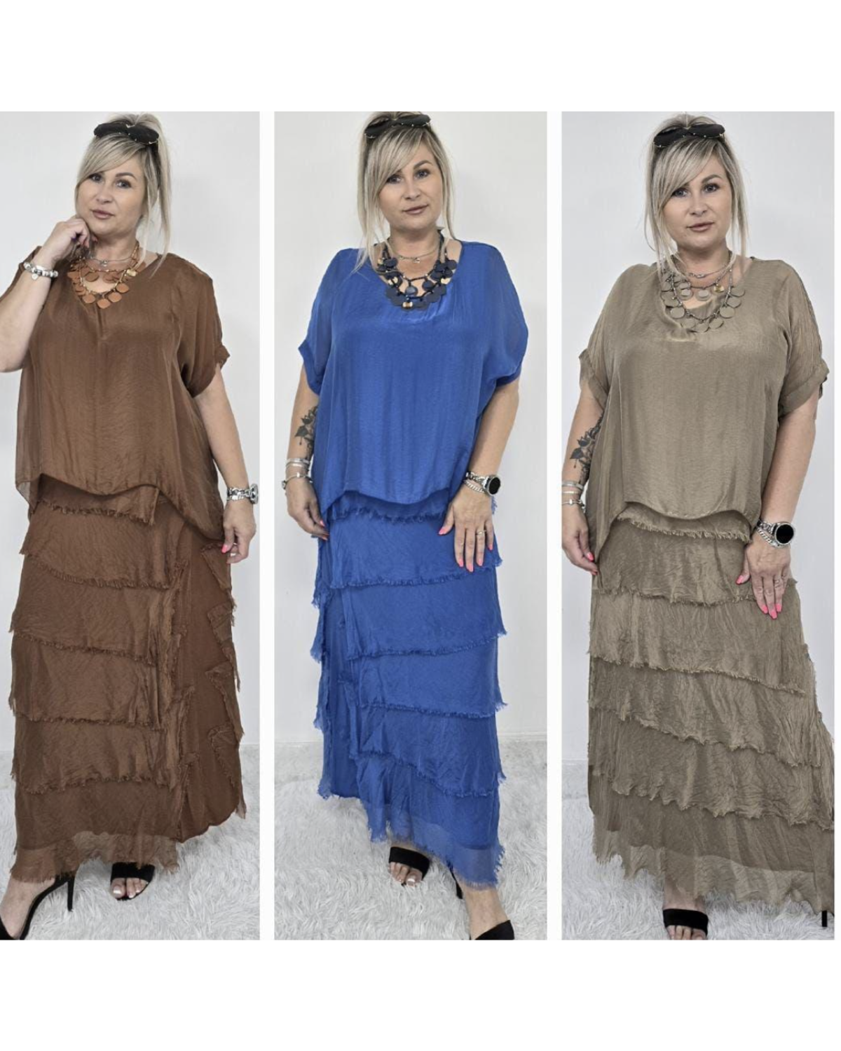Silk Maxi Dress one size