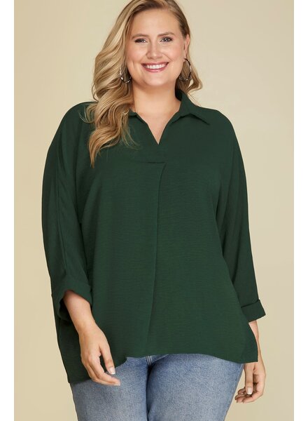 Plus Basic V neck Top