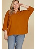 Plus Basic V neck Top