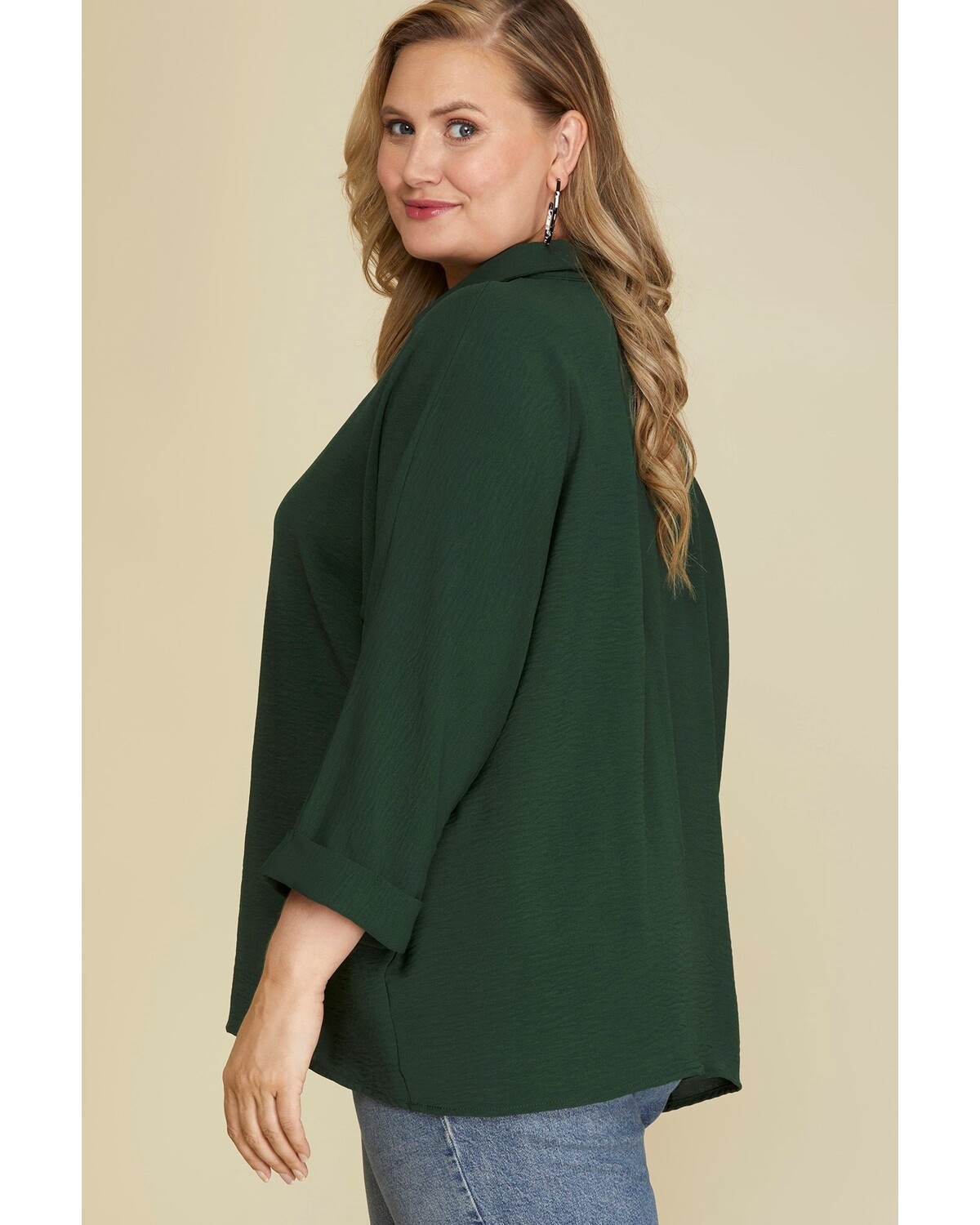 Plus Basic V neck Top