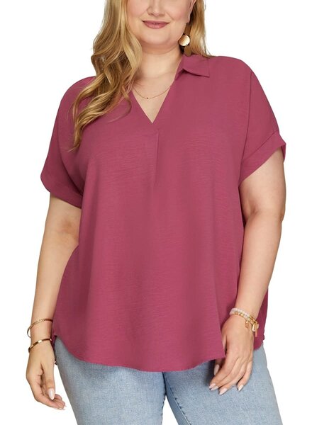 V nEck Top Mauve