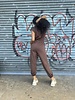 Rhinestone Détail Top Jogger Jumpsuit