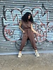 Rhinestone Détail Top Jogger Jumpsuit