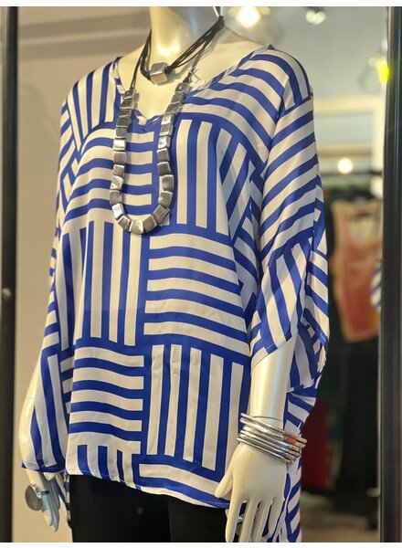 Blue stripes tunic