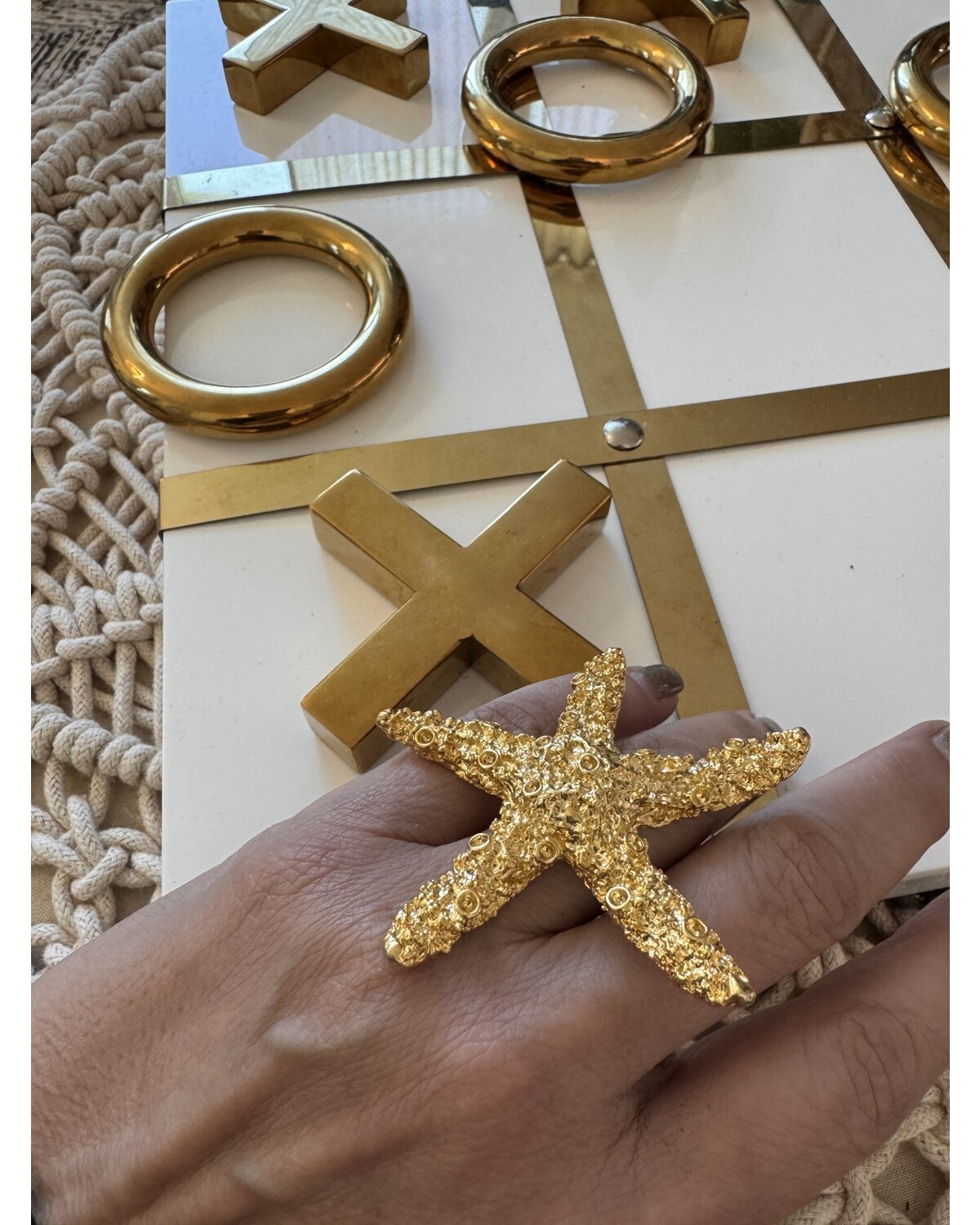 Sea big star adjustable ring