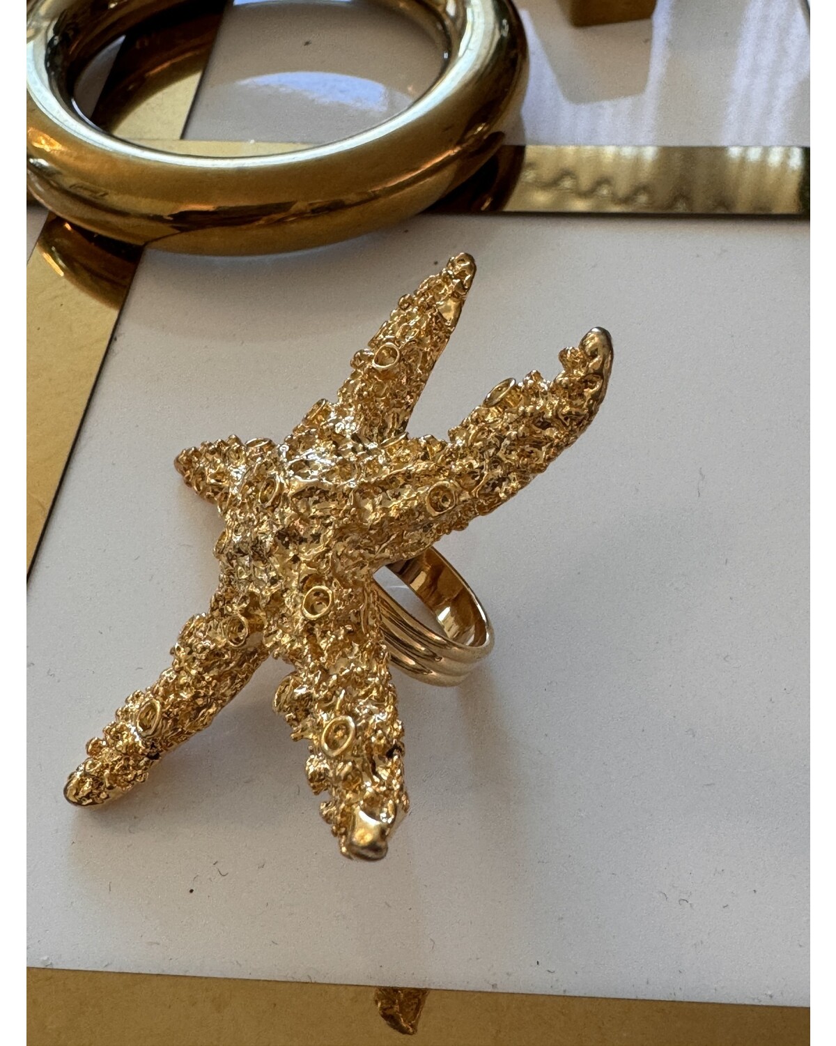 Sea big star adjustable ring