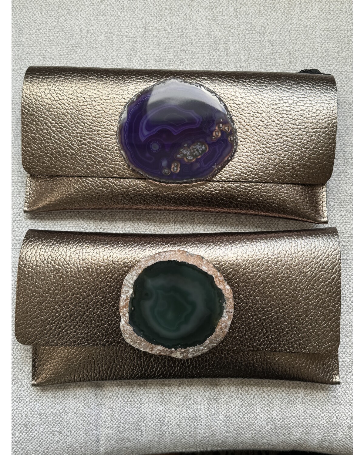 Big Agatha leather clutch