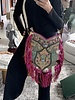 Big leather bag beaded