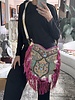 Big leather bag beaded