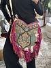 Big leather bag beaded