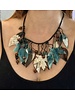 Acrylic leaves necklace