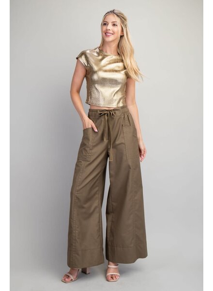 Wide-Leg Pants Olive