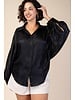 Collar Neck Long Sleeve Shirt Black