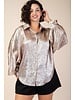 Collar Neck Long Sleeve Shirt taupe