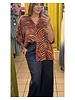 Metallic Tiger Buttom Blouse