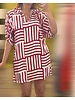 Red stripes dress