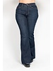 High Waist Raw Hem Flare PLUS SIZE