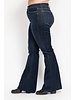 High Waist Raw Hem Flare PLUS SIZE