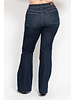 High Waist Raw Hem Flare PLUS SIZE