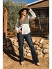 High Waist Raw Hem Flare PLUS SIZE