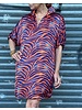 Orange/Blue Metallic Dress
