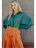 Sleeve Cuffs With Button Closure Green