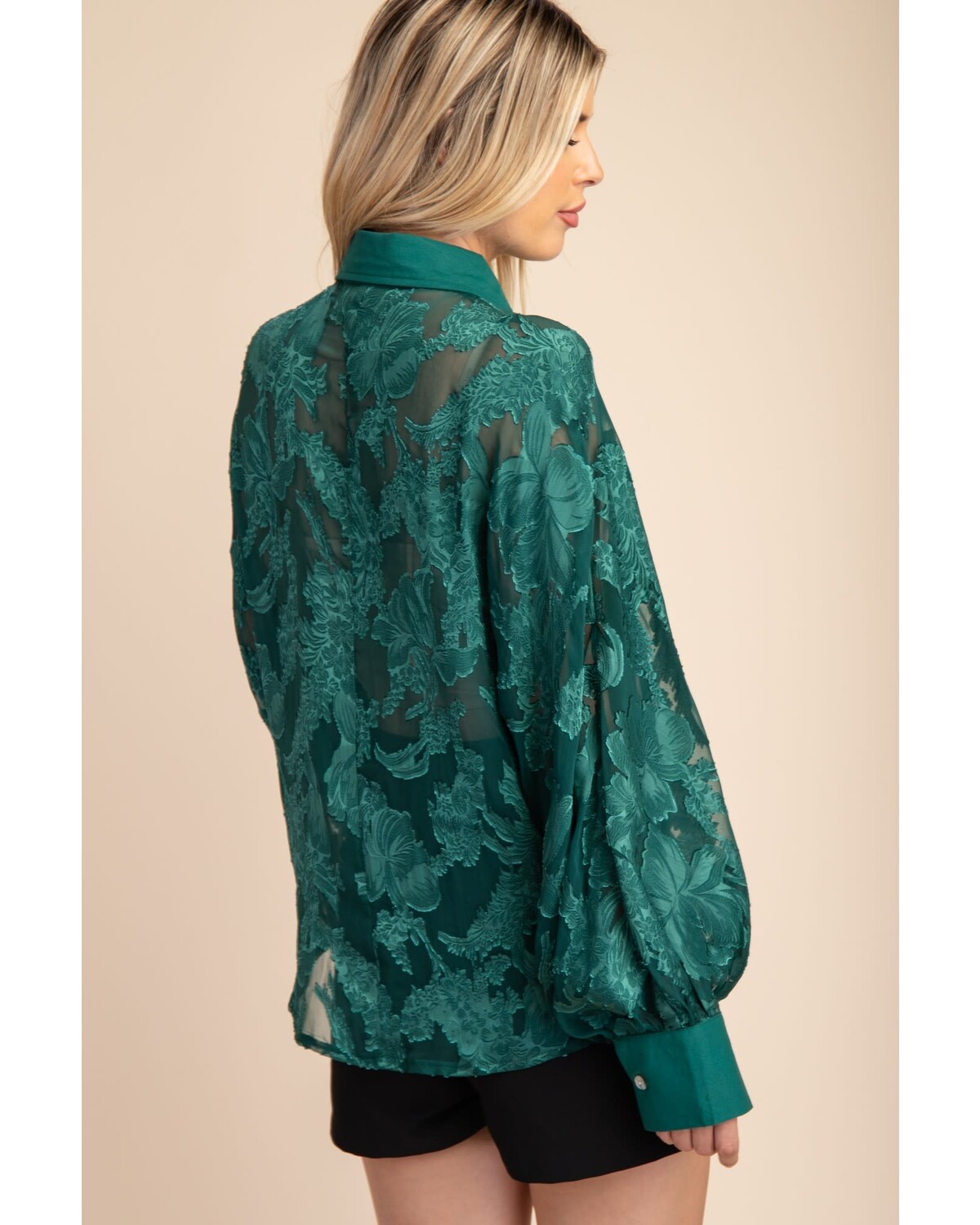 Sleeve Cuffs With Button Closure Green