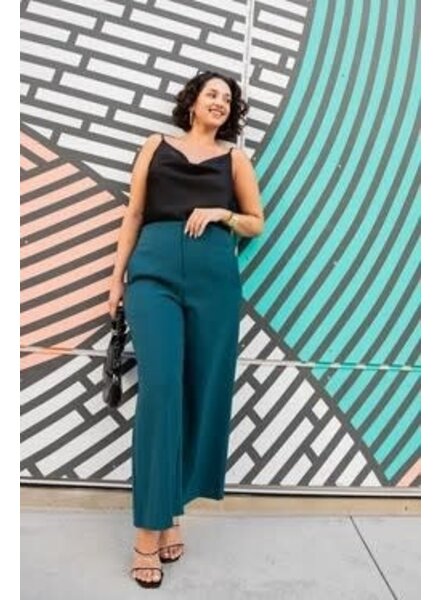High Waist Wide Pants Teal