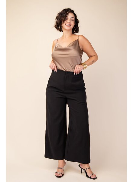 High Waist Wide Pants black
