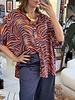 Metallic Tiger Buttom Blouse