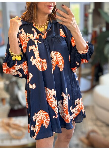 High ruffle collar v neck