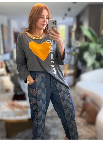 Diamond Cur appliqué  Peace Patch Pant