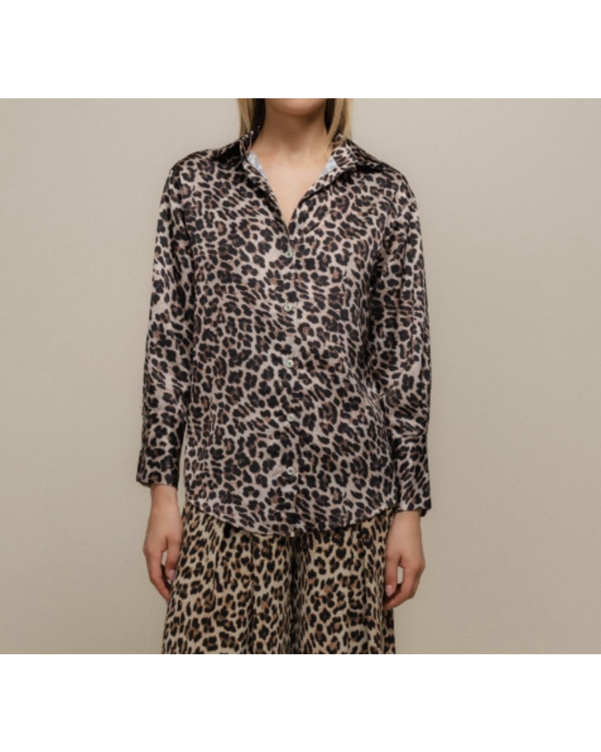 Animal print fluid shirt