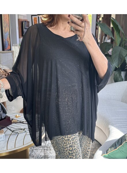 Chiffon Tunic Top with attached sparkly Tank top