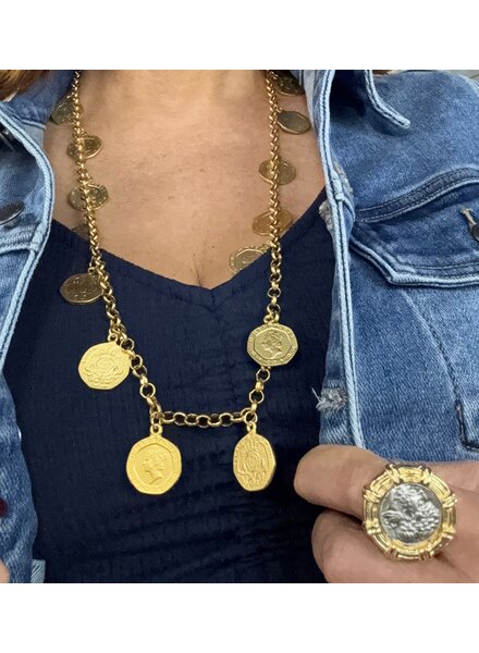MULTI COINS GOLD NECKLACE