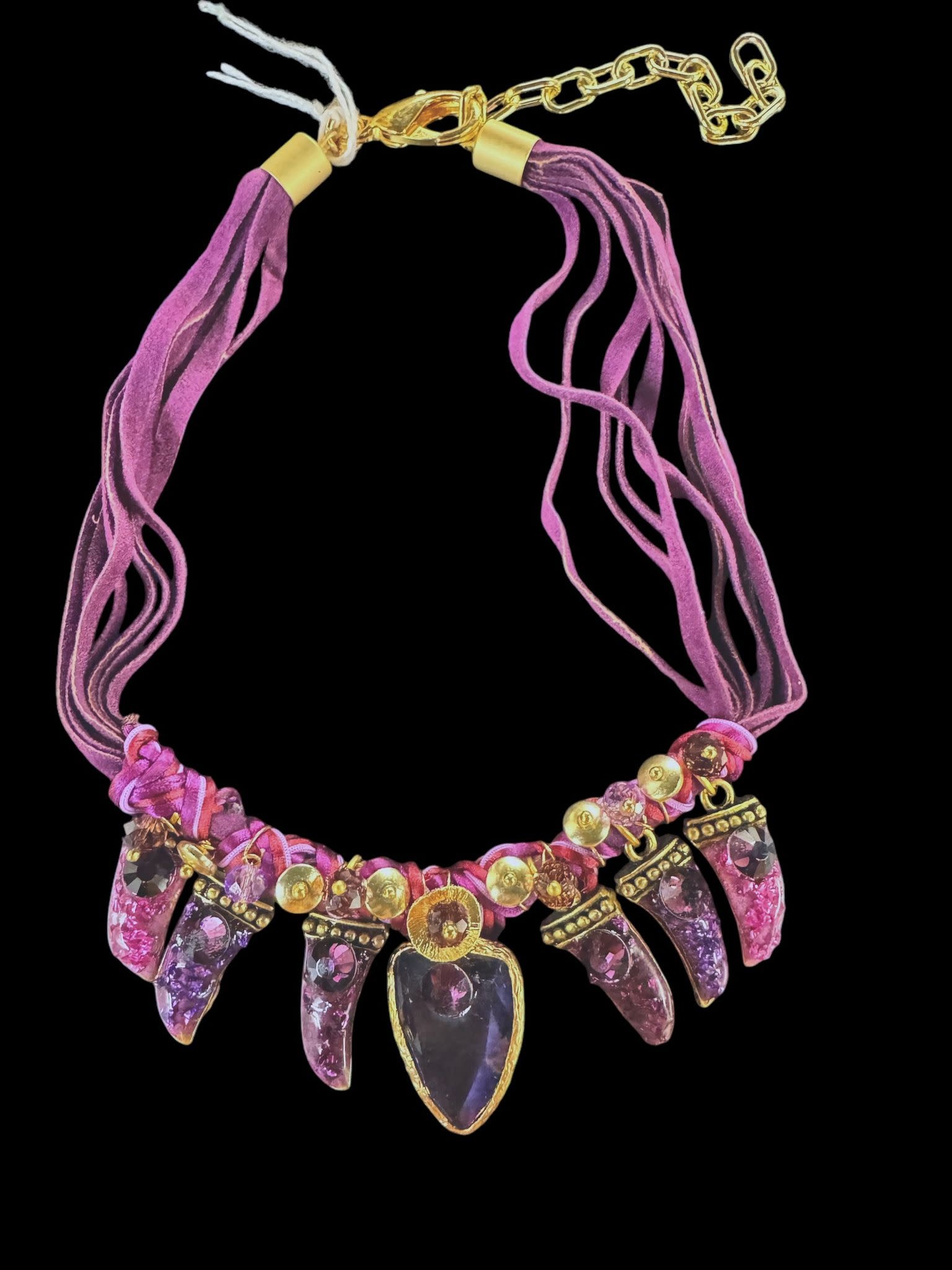 Multi Horns Necklace purple B’LA Btq & Avarcaspr