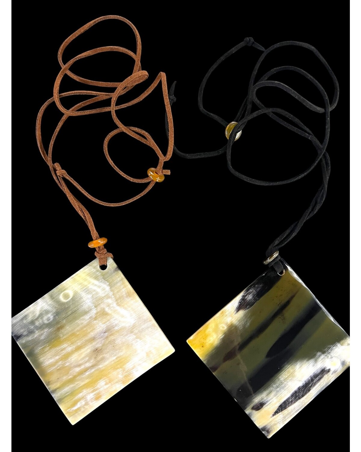 Square Buffalo Horn Necklace