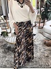 Crew Neck Chiffon Batwing Back Tie Top W/ Waistband & Gathered Cuffs