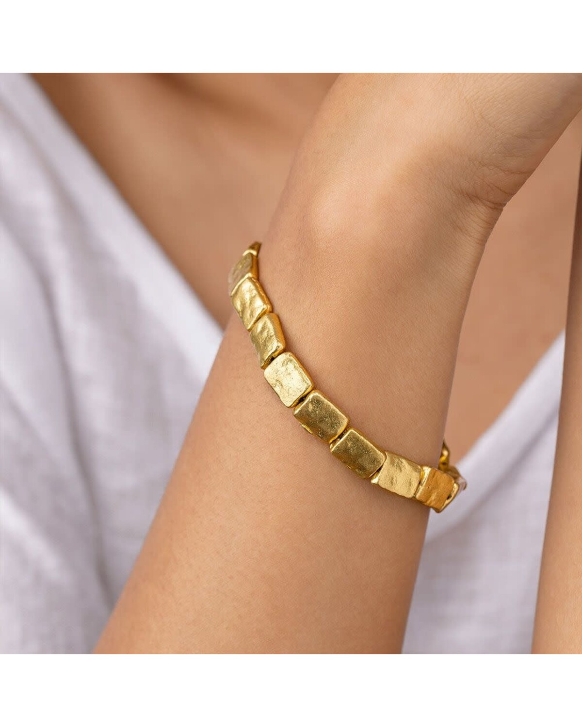 dry4017ELASTIC RECTANGLES BRACELET