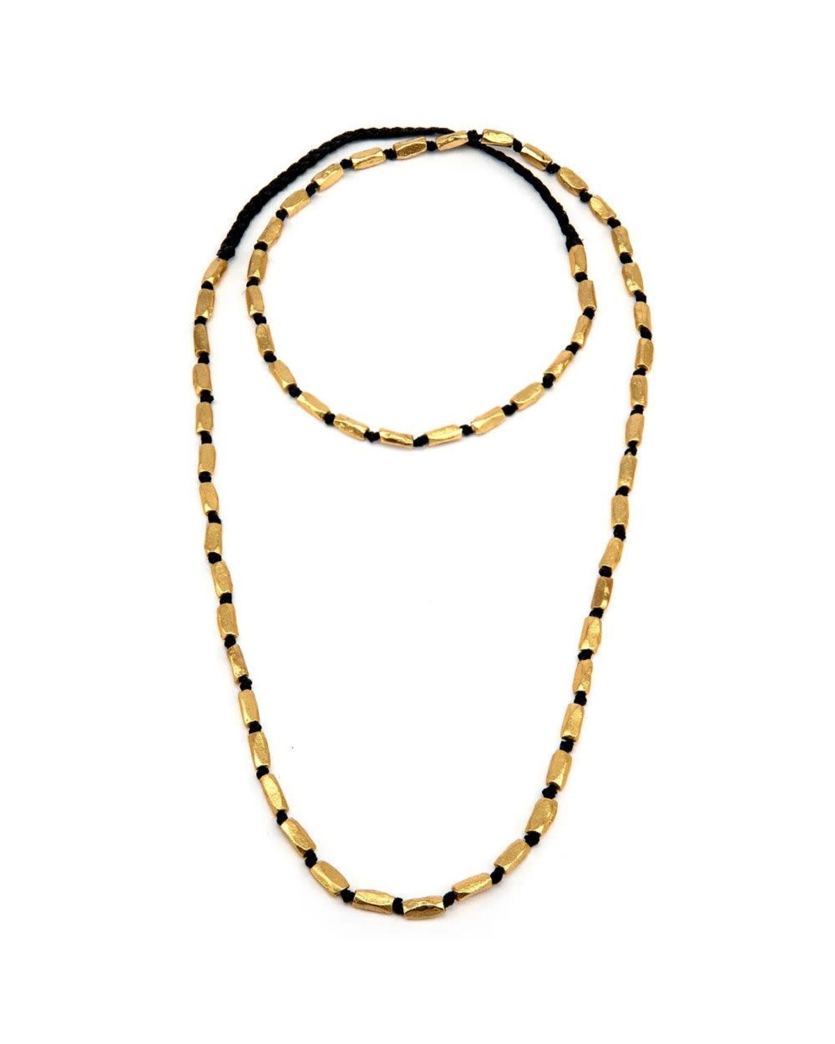 DRY1002MACRAME NECKLACE NUGGETS