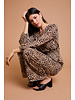 SURPLICE WASIT SMOCKING LONG SLEVEE JUMPSUIT