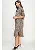 LEOPARD PRINT MIDI SHIRT DRESS