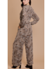 SURPLICE WASIT SMOCKING LONG SLEVEE JUMPSUIT