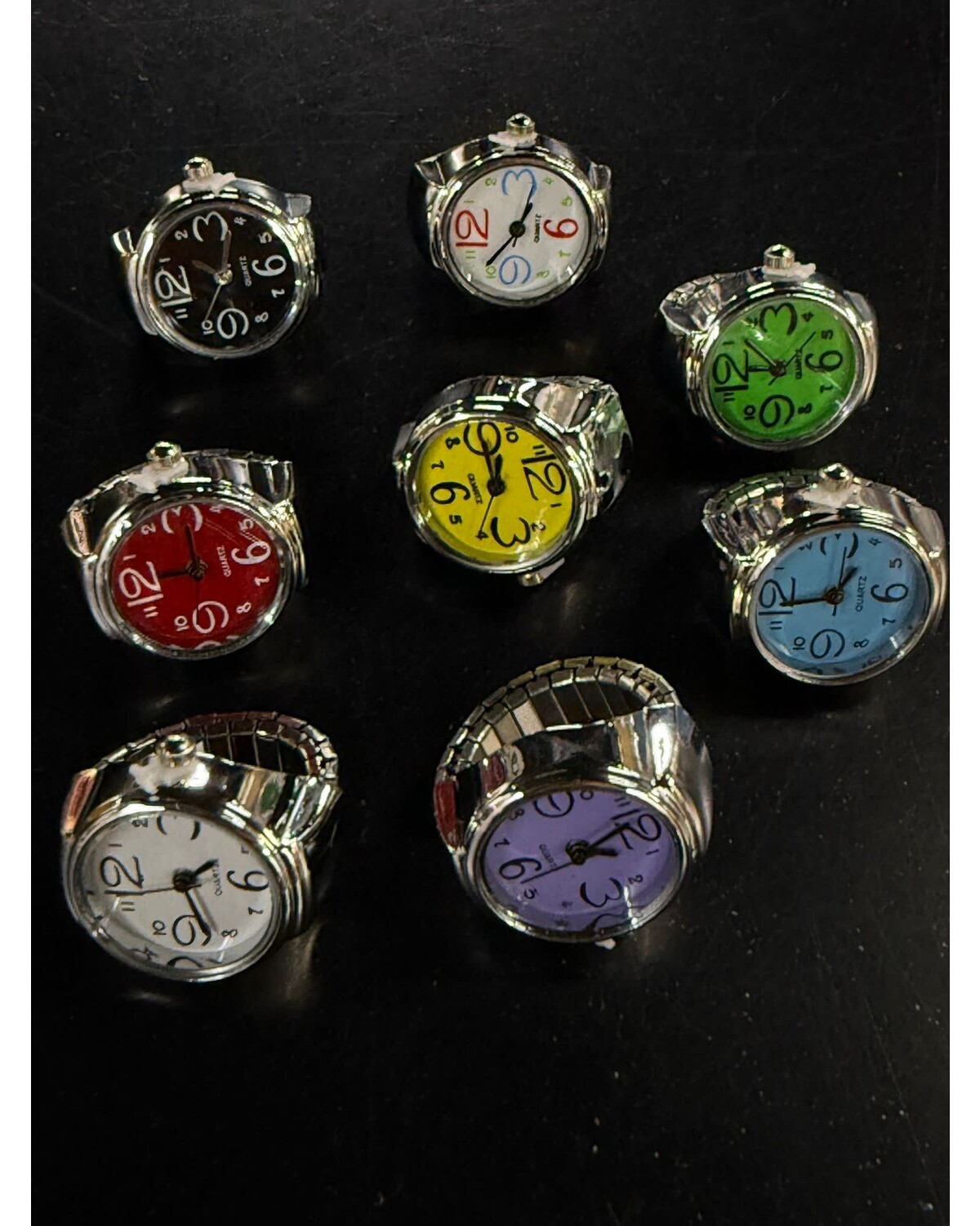 Elastic Roung Quartz Finger Ring